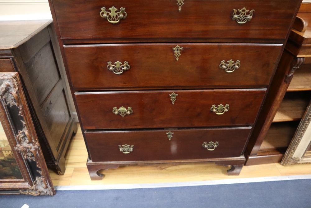 A George III mahogany Irish tallboy, width 102cm, depth 52cm, height 162cm